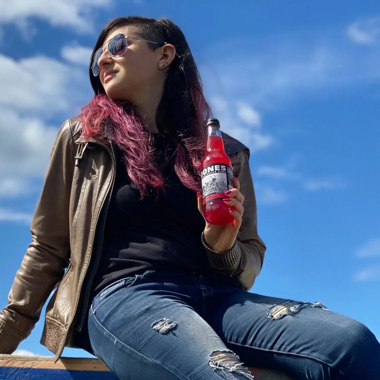 Strawberry Lime Cane Sugar Soda
